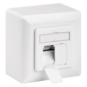 GOOBAY επιτοίχια πρίζα CAT 6a 68572, 2x RJ45, 80x80mm, λευκή | Εργαλεία | elabstore.gr