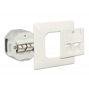 DELOCK Modular Wall Outlet Δικτύου, Cat.6A, LSA, 2 Port | Εργαλεία | elabstore.gr