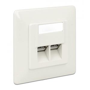 DELOCK Modular Wall Outlet Δικτύου, Cat.6A, LSA, 2 Port | Εργαλεία | elabstore.gr