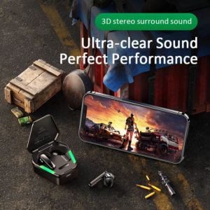 USAMS gaming earphones US-JY01 με θήκη φόρτισης, True Wireless, μαύρα | Αξεσουάρ κινητών | elabstore.gr