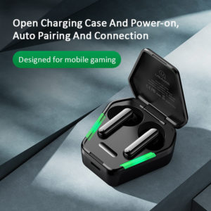 USAMS gaming earphones US-JY01 με θήκη φόρτισης, True Wireless, μαύρα | Αξεσουάρ κινητών | elabstore.gr