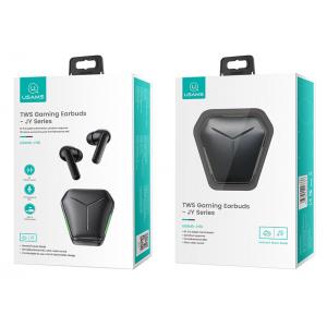 USAMS gaming earphones US-JY01 με θήκη φόρτισης, True Wireless, μαύρα | eLabstore.gr