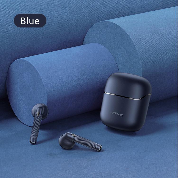 USAMS earphones SY02 με θήκη φόρτισης, True Wireless, μπλε | eLabstore.gr USAMS earphones SY02 με θήκη φόρτισης, True Wireless, μπλε | Αξεσουάρ κινητών | elabstore.gr