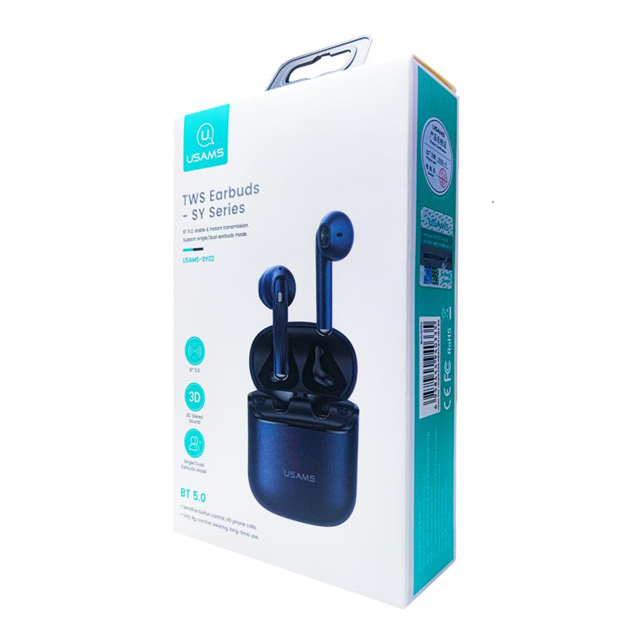 USAMS earphones SY02 με θήκη φόρτισης, True Wireless, μπλε | eLabstore.gr USAMS earphones SY02 με θήκη φόρτισης, True Wireless, μπλε - Image 6