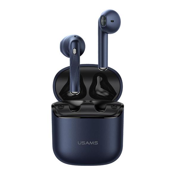 USAMS earphones SY02 με θήκη φόρτισης, True Wireless, μπλε | eLabstore.gr USAMS earphones SY02 με θήκη φόρτισης, True Wireless, μπλε | Αξεσουάρ κινητών | elabstore.gr