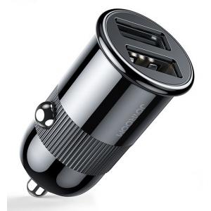 JOYROOM φορτιστής αυτοκινήτου C-A06, 2x USB, 3.1A, μαύρος | Αξεσουάρ κινητών | elabstore.gr