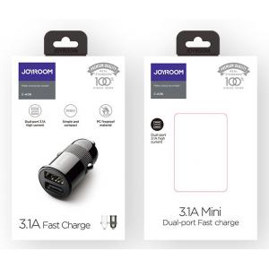 JOYROOM φορτιστής αυτοκινήτου C-A06, 2x USB, 3.1A, λευκός | eLabstore.gr JOYROOM φορτιστής αυτοκινήτου C-A06, 2x USB, 3.1A, λευκός | Αξεσουάρ κινητών | elabstore.gr