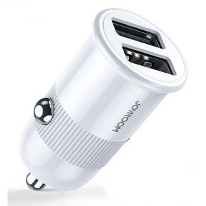 JOYROOM φορτιστής αυτοκινήτου C-A06, 2x USB, 3.1A, λευκός | Αξεσουάρ κινητών | elabstore.gr