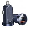JOYROOM φορτιστής αυτοκινήτου C-A08, USB + Type-C, 30W, μπλε | Αξεσουάρ κινητών | elabstore.gr