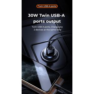 JOYROOM φορτιστής αυτοκινήτου C-A08, USB + Type-C, 30W, μπλε | Αξεσουάρ κινητών | elabstore.gr