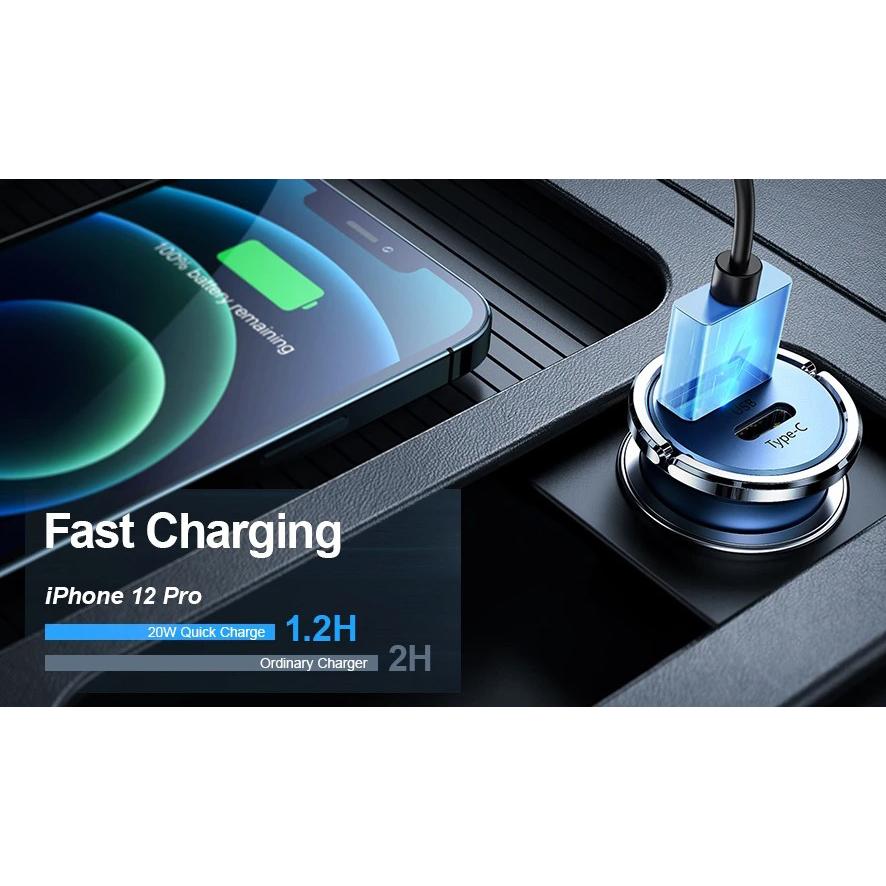 JOYROOM φορτιστής αυτοκινήτου C-A45, USB + Type-C, 4A, μπλε | eLabstore.gr JOYROOM φορτιστής αυτοκινήτου C-A45, USB + Type-C, 4A, μπλε | Αξεσουάρ κινητών | elabstore.gr