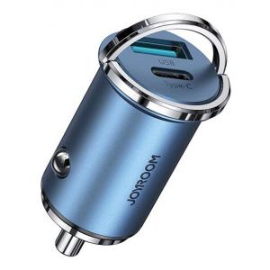 JOYROOM φορτιστής αυτοκινήτου C-A45, USB + Type-C, 4A, μπλε | Αξεσουάρ κινητών | elabstore.gr