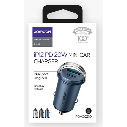 JOYROOM φορτιστής αυτοκινήτου C-A45, USB + Type-C, 4A, ασημί | eLabstore.gr JOYROOM φορτιστής αυτοκινήτου C-A45, USB + Type-C, 4A, ασημί | Αξεσουάρ κινητών | elabstore.gr