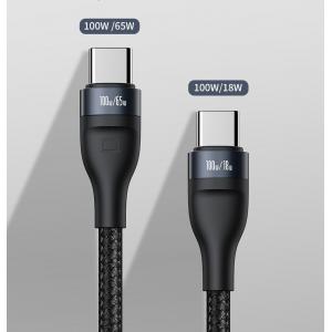 BASEUS καλώδιο USB Type-C σε 2x USB Type-C CA1T2-C01, 100W, 1.5m, μαύρο | Αξεσουάρ κινητών | elabstore.gr