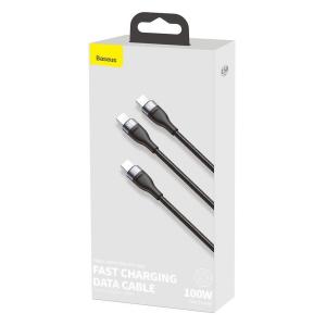 BASEUS καλώδιο USB Type-C σε 2x USB Type-C CA1T2-C01, 100W, 1.5m, μαύρο | Αξεσουάρ κινητών | elabstore.gr