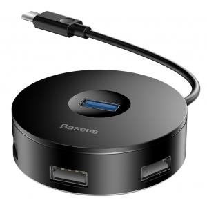 BASEUS USB Type-C hub CAHUB-G01, 1x USB 3.0, 3x USB 2.0, μαύρο | Συνοδευτικά PC | elabstore.gr
