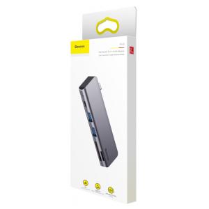 BASEUS USB Type-C hub CAHUB-K0G, 2x USB 3.0, Type-C, SD/Micro SD, γκρι | eLabstore.gr BASEUS USB Type-C hub CAHUB-K0G, 2x USB 3.0, Type-C, SD/Micro SD, γκρι | Συνοδευτικά PC | elabstore.gr