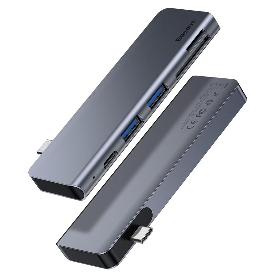 BASEUS USB Type-C hub CAHUB-K0G, 2x USB 3.0, Type-C, SD/Micro SD, γκρι | eLabstore.gr BASEUS USB Type-C hub CAHUB-K0G, 2x USB 3.0, Type-C, SD/Micro SD, γκρι | Συνοδευτικά PC | elabstore.gr