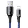 BASEUS καλώδιο USB σε Lightning CALCD-03, LED, 2.4A, 1m, μπλε | Αξεσουάρ κινητών | elabstore.gr