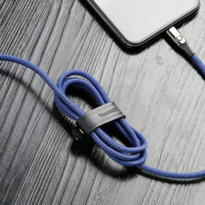 BASEUS καλώδιο USB σε Lightning CALCD-03, LED, 2.4A, 1m, μπλε | Αξεσουάρ κινητών | elabstore.gr