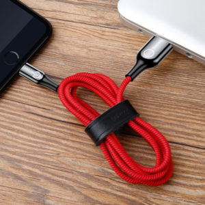 BASEUS καλώδιο USB σε Lightning CALCD-09, LED, 2.4A, 1m, κόκκινο | Αξεσουάρ κινητών | elabstore.gr
