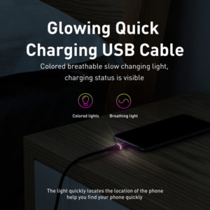 BASEUS καλώδιο USB σε USB Type-C CATGH-H09, LED, 5A 40W, 2m, κόκκινο | Αξεσουάρ κινητών | elabstore.gr
