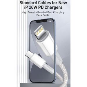 BASEUS καλώδιο USB Type-C σε Lightning CATLGD-A02, 20W, 2m, λευκό | Αξεσουάρ κινητών | elabstore.gr