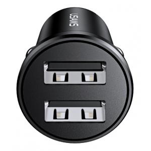 USAMS φορτιστής αυτοκινήτου C20, 2x USB, 2.4A, μαύρο | Αξεσουάρ κινητών | elabstore.gr