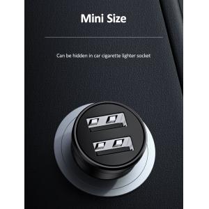 USAMS φορτιστής αυτοκινήτου C20, 2x USB, 2.4A, μαύρο | eLabstore.gr