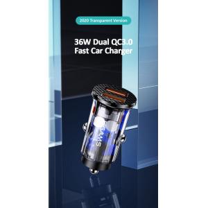 USAMS USB φορτιστής αυτοκινήτου US-CC122, 2x USB, 36W, διάφανος | eLabstore.gr
