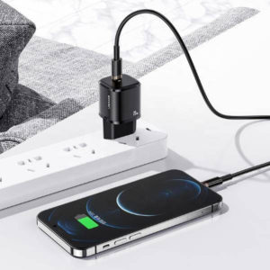 USAMS φορτιστής τοίχου US-CC124, USB Τype-C, 20W, μαύρος | Αξεσουάρ κινητών | elabstore.gr