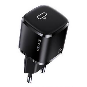 USAMS φορτιστής τοίχου US-CC124, USB Τype-C, 20W, μαύρος | Αξεσουάρ κινητών | elabstore.gr
