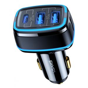 USAMS USB φορτιστής αυτοκινήτου, US-CC126, 3x USB, 80W, μαύρος | Αξεσουάρ κινητών | elabstore.gr
