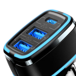 USAMS USB φορτιστής αυτοκινήτου, US-CC126, 3x USB, 80W, μαύρος | Αξεσουάρ κινητών | elabstore.gr