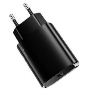 USAMS φορτιστής τοίχου US-CC131, 1x type-C, PD3.0 20W 3A, μαύρος | Αξεσουάρ κινητών | elabstore.gr