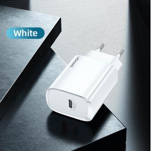 USAMS φορτιστής τοίχου US-CC131, 1x type-C, PD3.0 20W 3A, λευκός | Αξεσουάρ κινητών | elabstore.gr