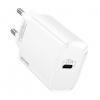USAMS φορτιστής τοίχου US-CC131, 1x type-C, PD3.0 20W 3A, λευκός | Αξεσουάρ κινητών | elabstore.gr