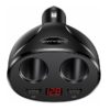USAMS φορτιστής αυτοκινήτου C16, 2x USB & υποδοχές αναπτήρα, 96W, μαύρος | Αξεσουάρ κινητών | elabstore.gr