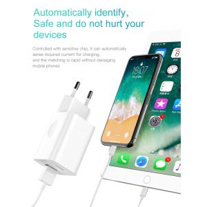 BASEUS φορτιστής τοίχου CCALL-BX02, USB QC 3.0, 24W 3A, λευκός | Αξεσουάρ κινητών | elabstore.gr