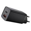 BASEUS φορτιστής τοίχου CCGAN2L-B01, 1x USB, 1x USB Type-C, 65W, μαύρος | Αξεσουάρ κινητών | elabstore.gr