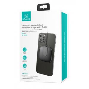 USAMS ασύρματος φορτιστής US-C0153, 15W, fast charge, μαύρος | eLabstore.gr