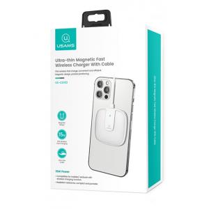 USAMS ασύρματος φορτιστής US-CD153, 15W, fast charge, λευκός | Αξεσουάρ κινητών | elabstore.gr