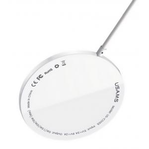 USAMS ασύρματος φορτιστής US-CD155, μαγνητικός, 15W, λευκός | Αξεσουάρ κινητών | elabstore.gr