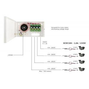 PULSAR ρυθμιστής μείωσης τάσης DCDC10H, IP67, 12 VDC/18-40 VDC | Κλειστό Κύκλωμα CCTV | elabstore.gr