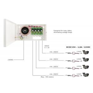 PULSAR ρυθμιστής μείωσης τάσης DCDC15H, IP67, 12 VDC/18-40 VDC | Κλειστό Κύκλωμα CCTV | elabstore.gr