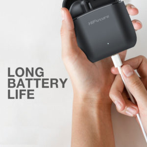 HIFUTURE earphones Flybuds 2 με θήκη φόρτισης, true wireless, μαύρα | Αξεσουάρ κινητών | elabstore.gr