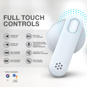 HIFUTURE earphones Flybuds 2 με θήκη φόρτισης, true wireless, λευκά | Αξεσουάρ κινητών | elabstore.gr
