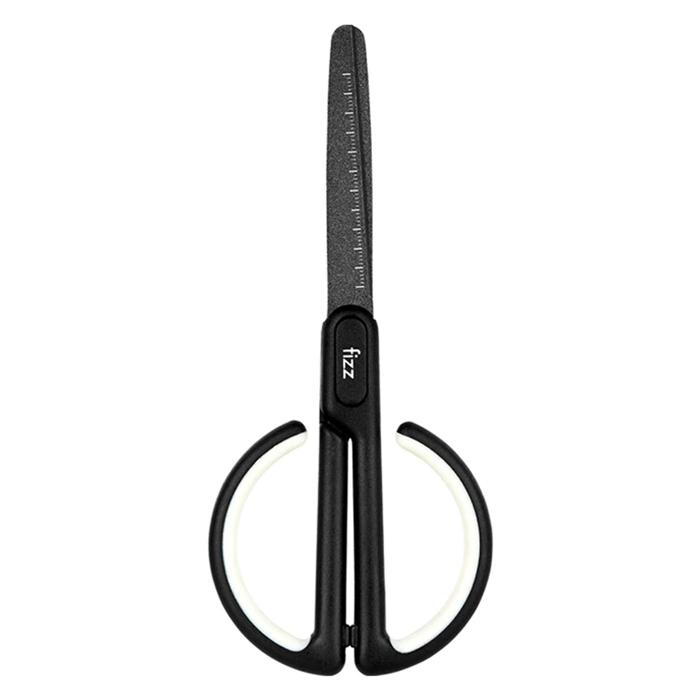 FIZZ ψαλίδι FZ212003-W με χάρακα, μεταλλική λεπίδα, 17cm, μαύρο-λευκό | eLabstore.gr FIZZ ψαλίδι FZ212003-W με χάρακα, μεταλλική λεπίδα, 17cm, μαύρο-λευκό | Αναλώσιμα - Είδη Γραφείου | elabstore.gr
