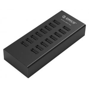 ORICO USB 2.0 Hub H1613-U2-123A-BK, 16x USB ports, μαύρο | Συνοδευτικά PC | elabstore.gr