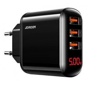 JOYROOM φορτιστής τοίχου HKL-USB59, 3x USB, 3.4A, μαύρος | Αξεσουάρ κινητών | elabstore.gr